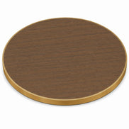 Plateau de table Capri rond – Chant laiton bakélisé