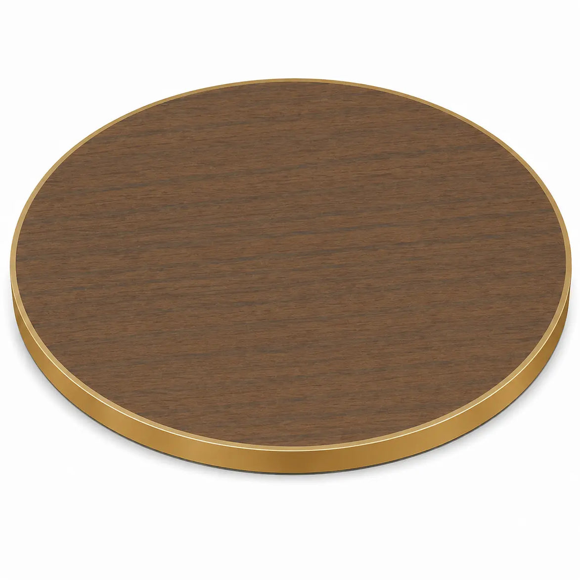 Plateau de table Capri rond – Chant laiton bakélisé