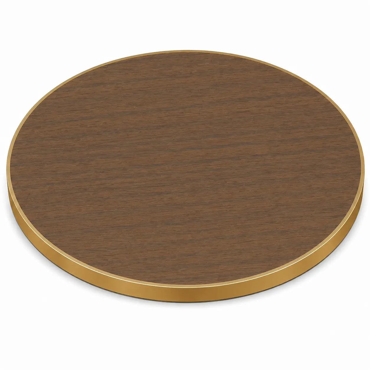 Plateau de table Capri rond – Chant laiton bakélisé