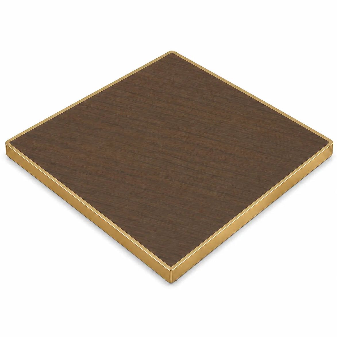 Plateau de table Capri carré – Chant laiton bakélisé