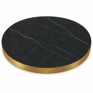 Plateau de table Capri rond – Chant PVC effet laiton