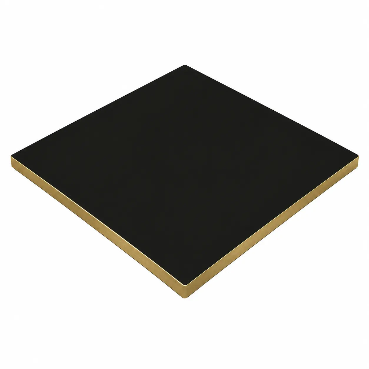 Plateau de table Capri carré – Chant PVC effet laiton