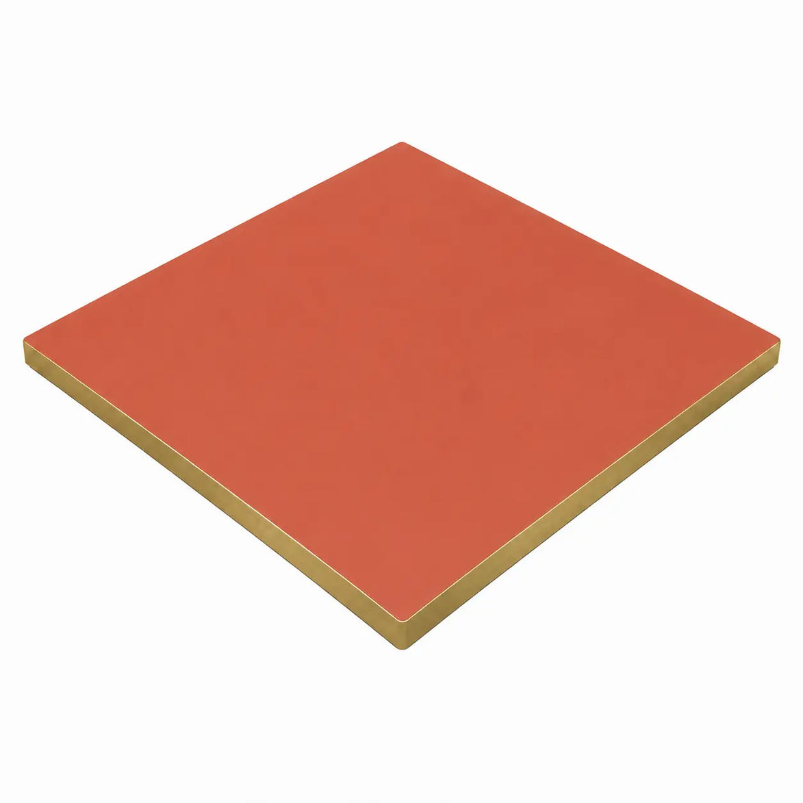 Plateau de table Capri carré – Chant PVC effet laiton