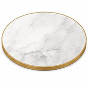 Plateau de table Capri rond – Chant laiton bakélisé