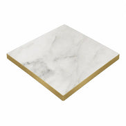 Plateau de table Capri carré – Chant PVC effet laiton