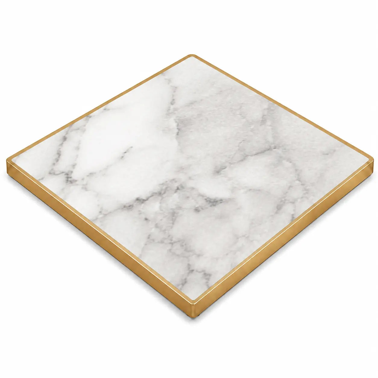 Plateau de table Capri carré – Chant laiton bakélisé