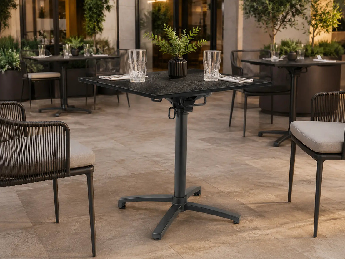 Table complète rabattable Verona - Compact 65 x 65 cm