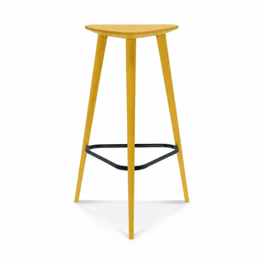 Tabouret Fil — tabouret de bar en hêtre à silhouette fine densifiant le linéaire
