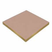 Plateau de table Capri carré – Chant PVC effet laiton