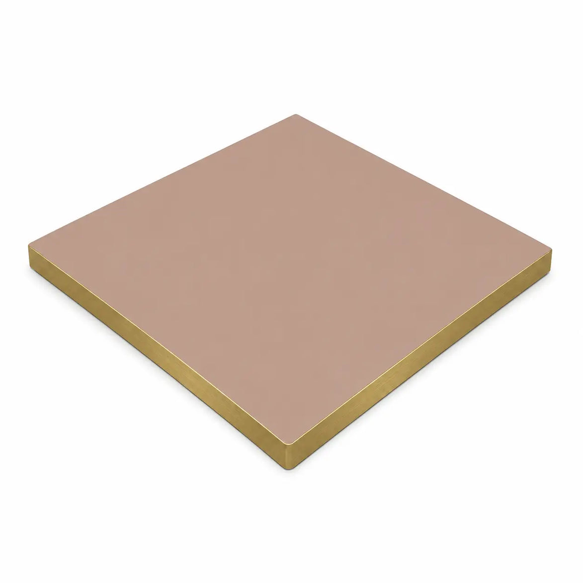 Plateau de table Capri carré – Chant PVC effet laiton