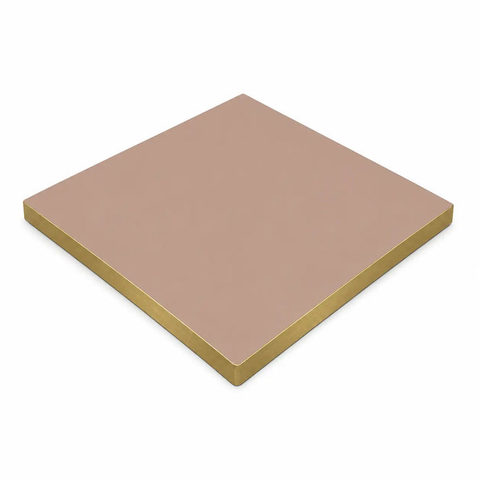 Plateau de table Capri carré – Chant PVC effet laiton