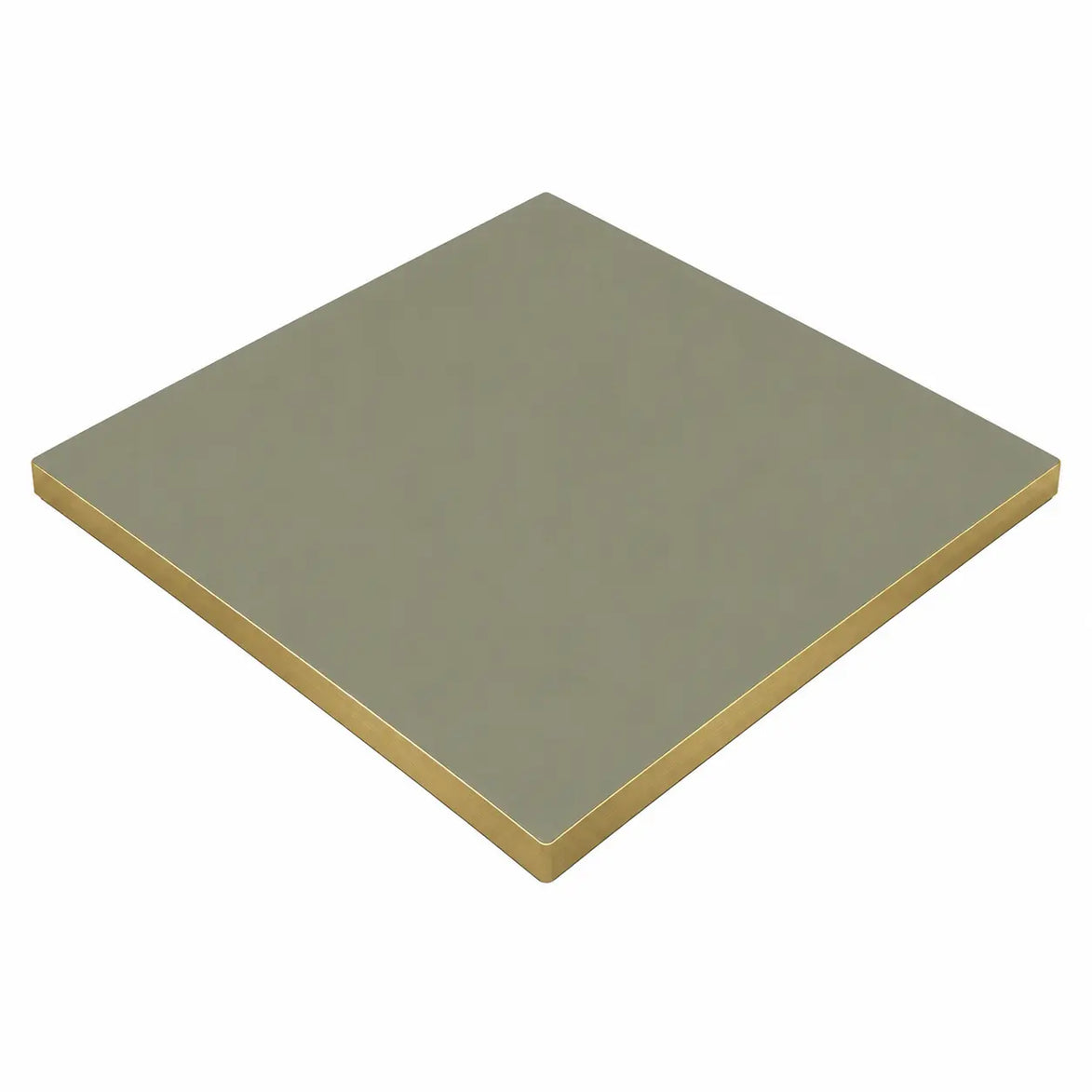 Plateau de table Capri carré – Chant PVC effet laiton