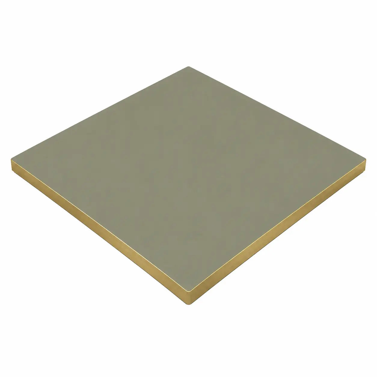 Plateau de table Capri carré – Chant PVC effet laiton