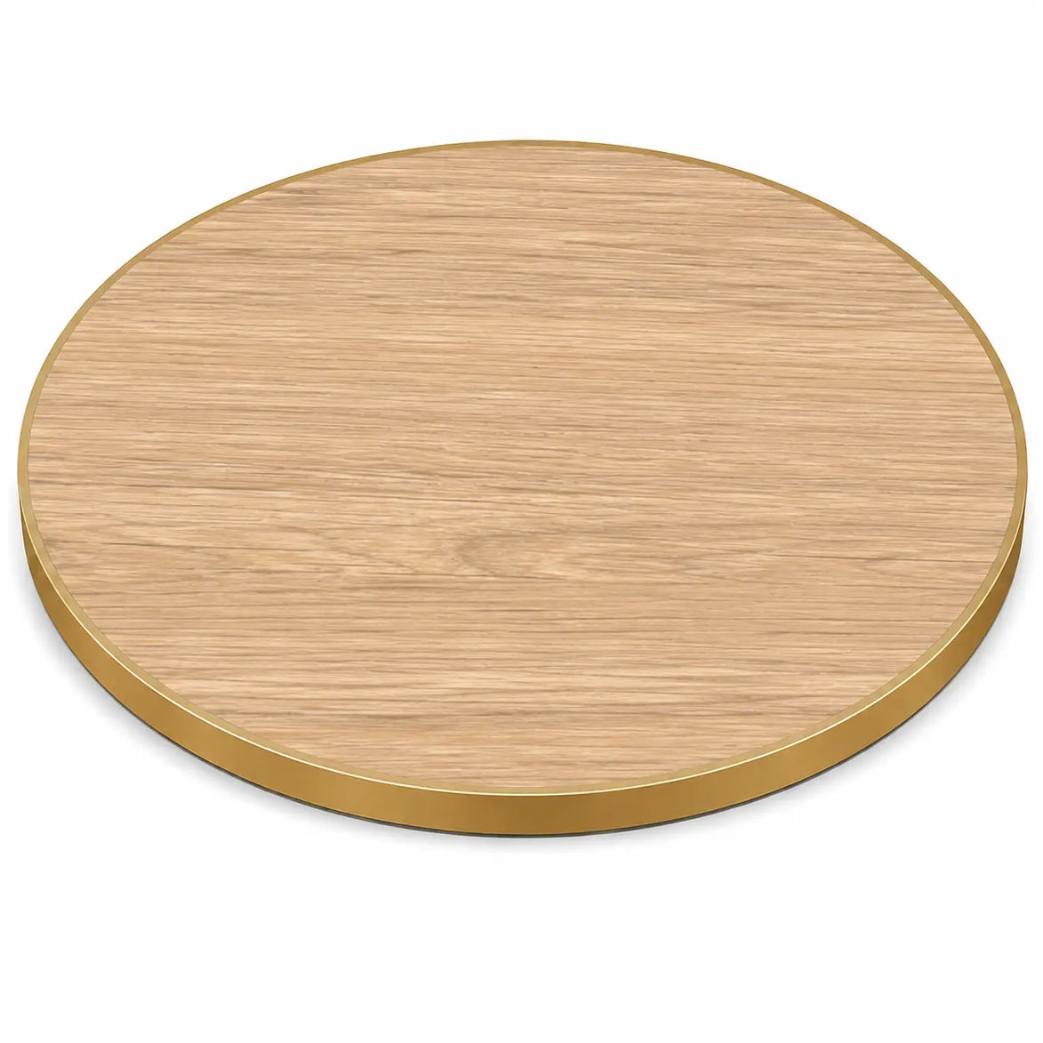 Plateau de table Capri rond – Chant laiton bakélisé
