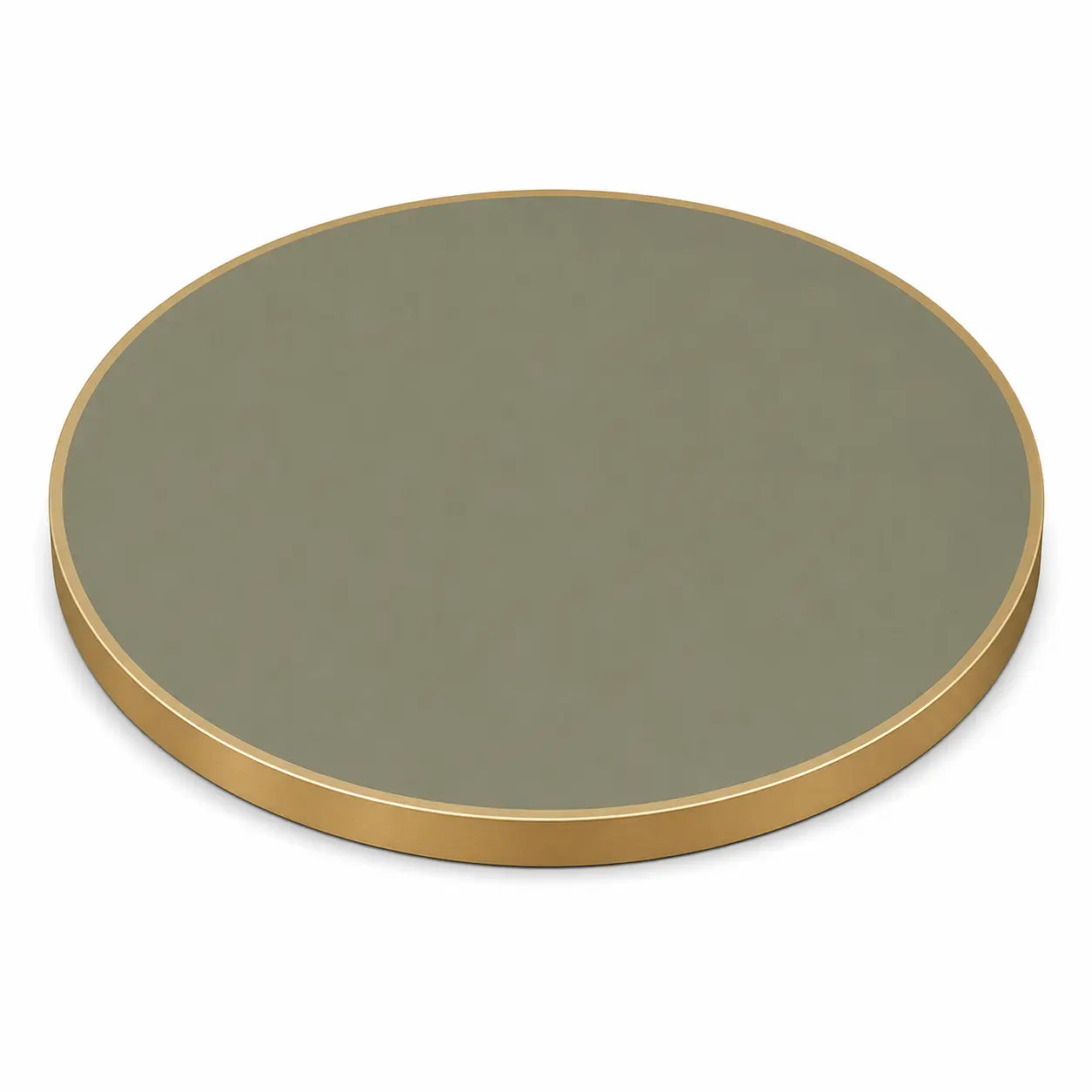 Plateau de table Capri rond – Chant laiton bakélisé