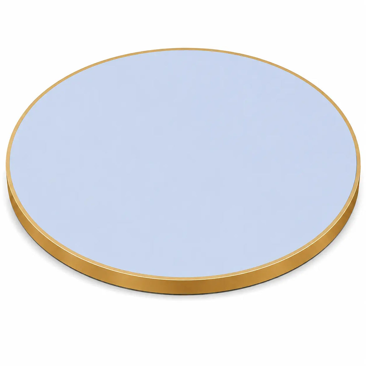 Plateau de table Capri rond – Chant laiton bakélisé