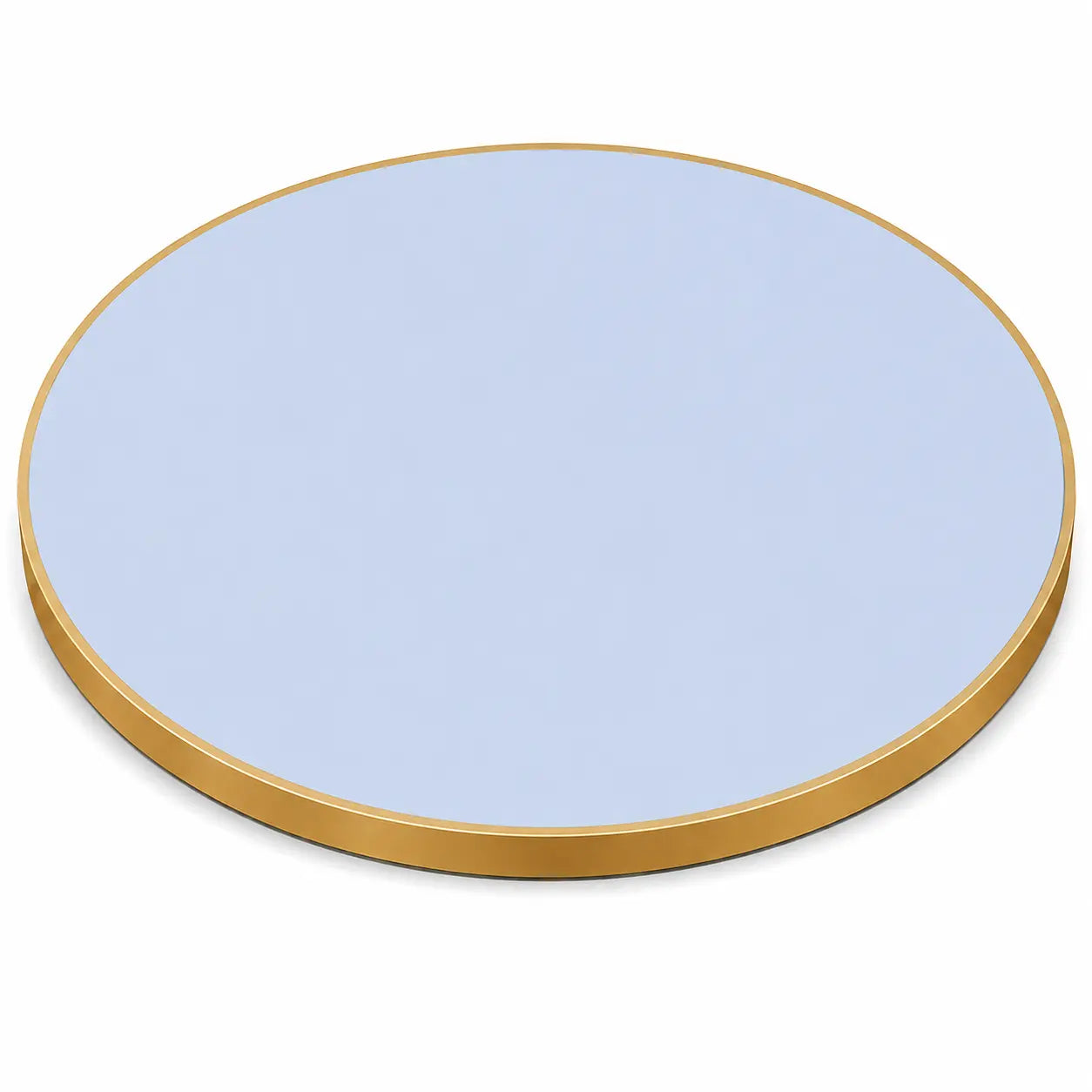 Plateau de table Capri rond – Chant laiton bakélisé