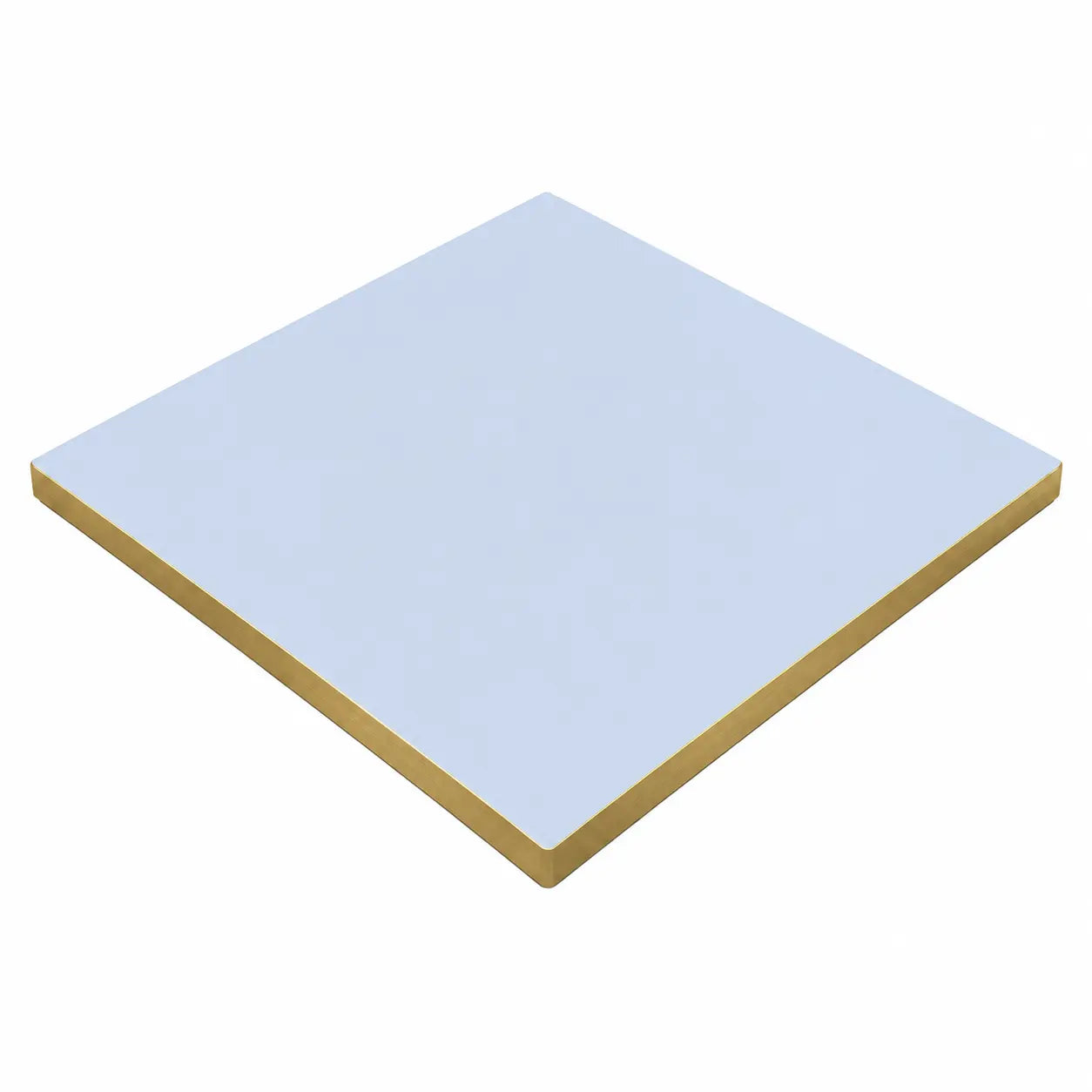 Plateau de table Capri carré – Chant PVC effet laiton