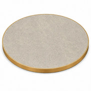 Plateau de table Capri rond – Chant laiton bakélisé