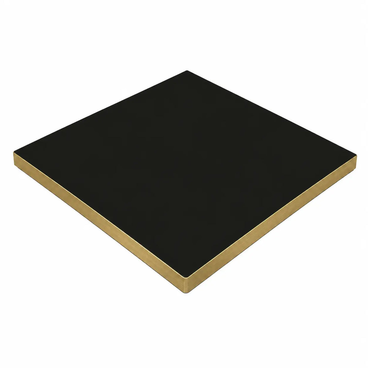 Plateau de table Capri carré – Chant PVC effet laiton