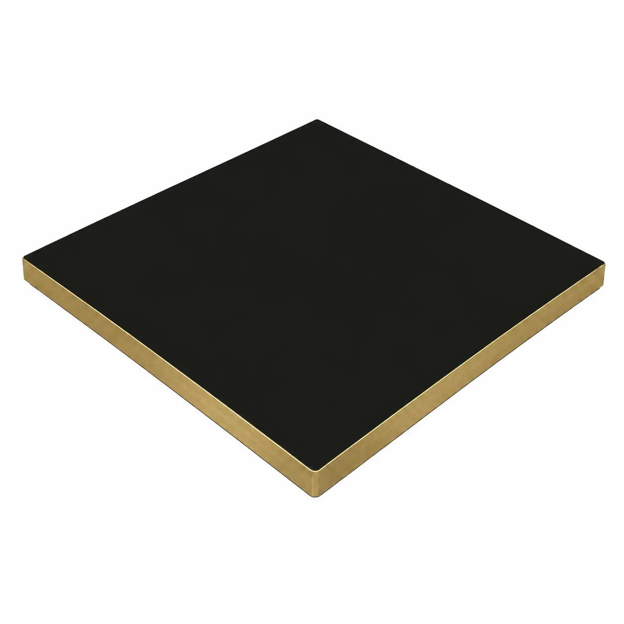 Plateau de table Capri carré – Chant PVC effet laiton