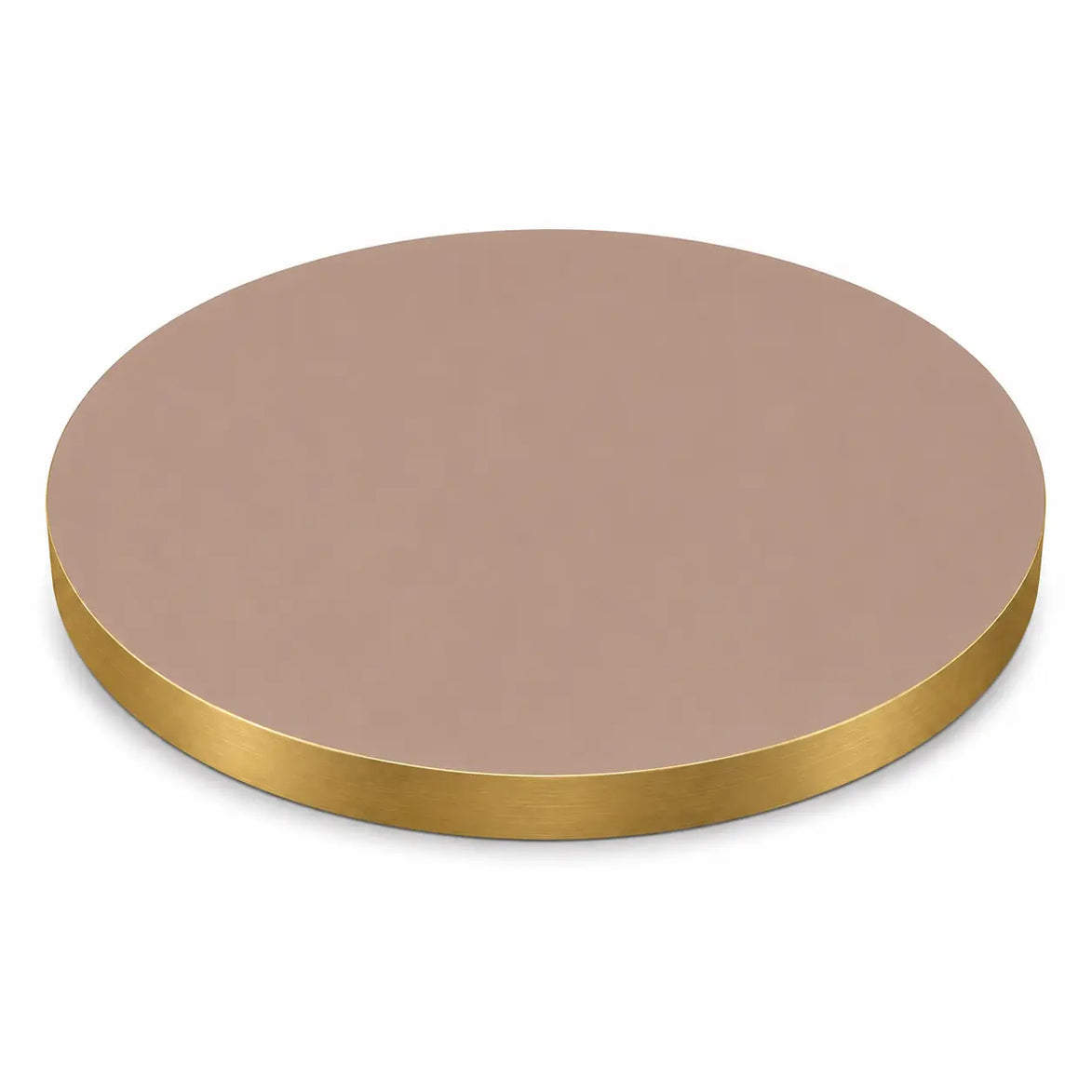 Plateau de table Capri rond – Chant PVC effet laiton