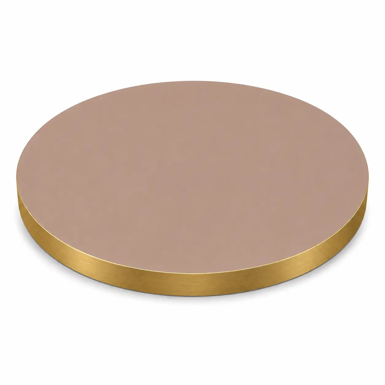 Plateau de table Capri rond – Chant PVC effet laiton