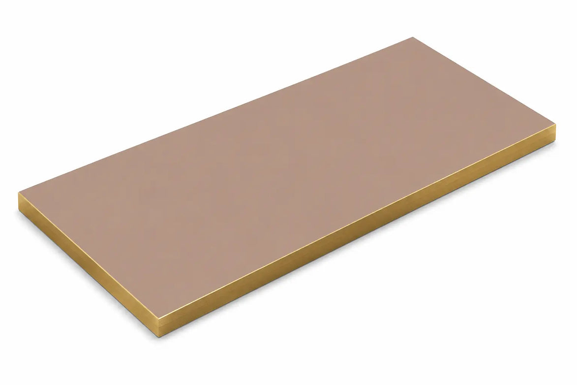 Plateau de table Capri rectangle – Chant PVC effet laiton