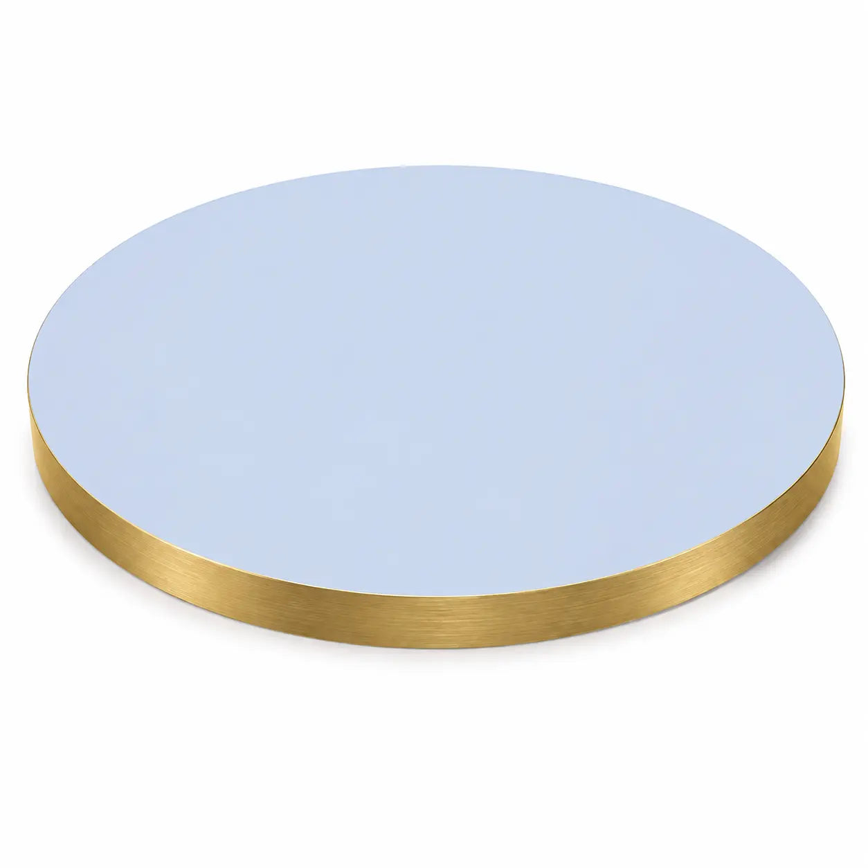 Plateau de table Capri rond – Chant PVC effet laiton