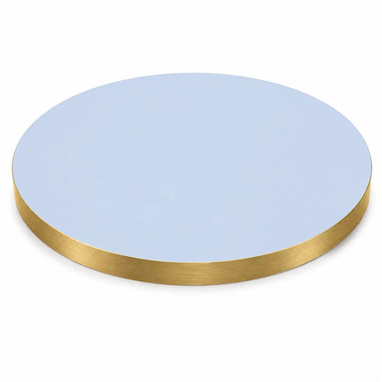 Plateau de table Capri rond – Chant PVC effet laiton