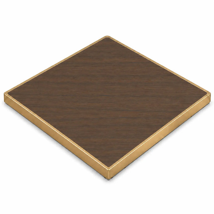 Plateau de table Capri carré – Chant laiton bakélisé