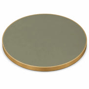 Plateau de table Capri rond – Chant laiton bakélisé