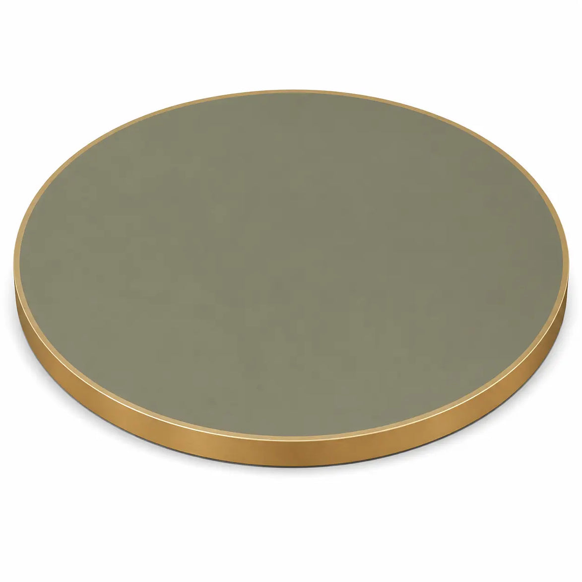 Plateau de table Capri rond – Chant laiton bakélisé