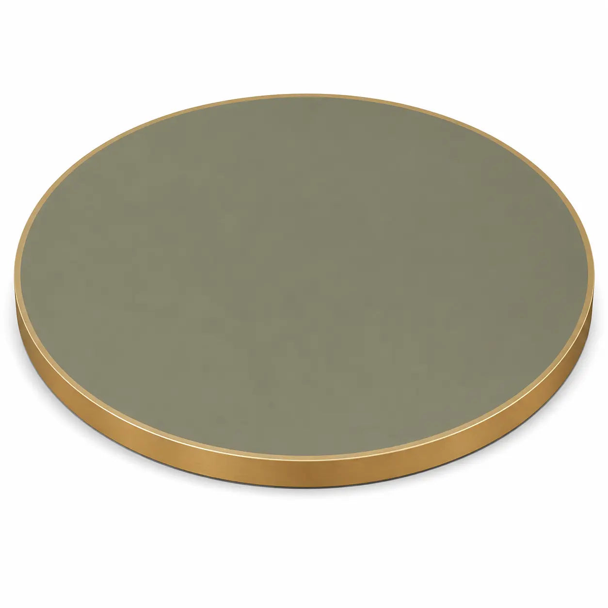 Plateau de table Capri rond – Chant laiton bakélisé