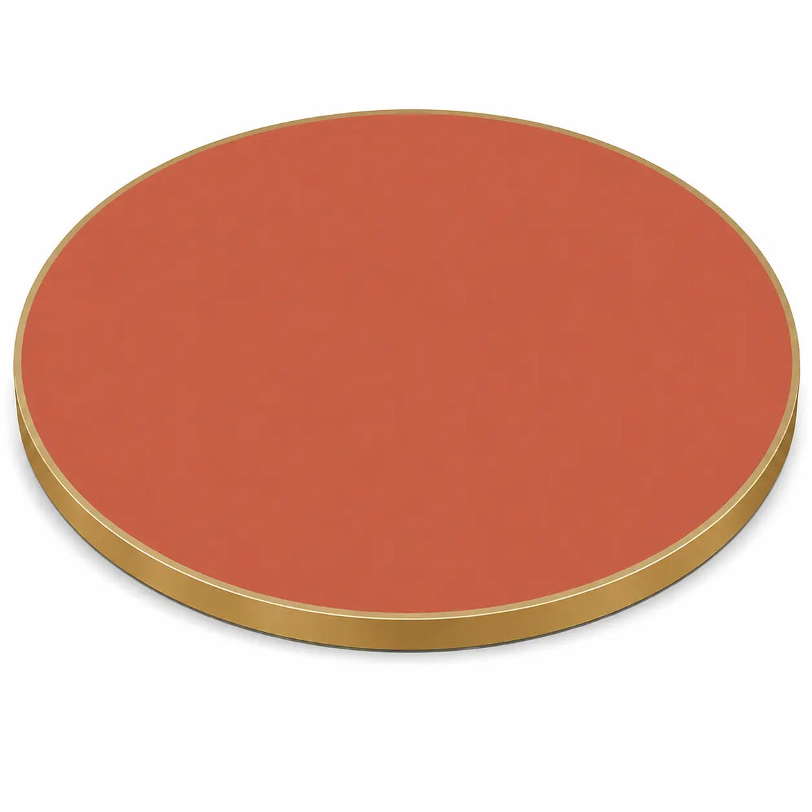 Plateau de table Capri rond – Chant laiton bakélisé