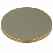 Plateau de table Capri rond – Chant laiton bakélisé