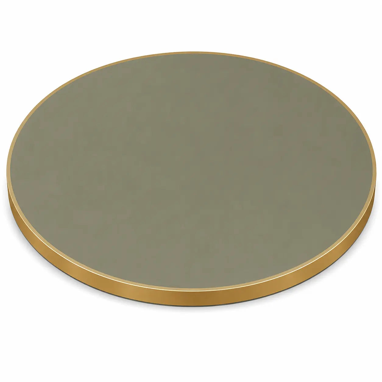 Plateau de table Capri rond – Chant laiton bakélisé