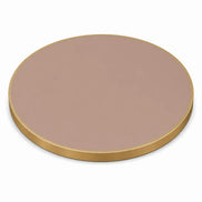 Plateau de table Capri rond – Chant laiton bakélisé