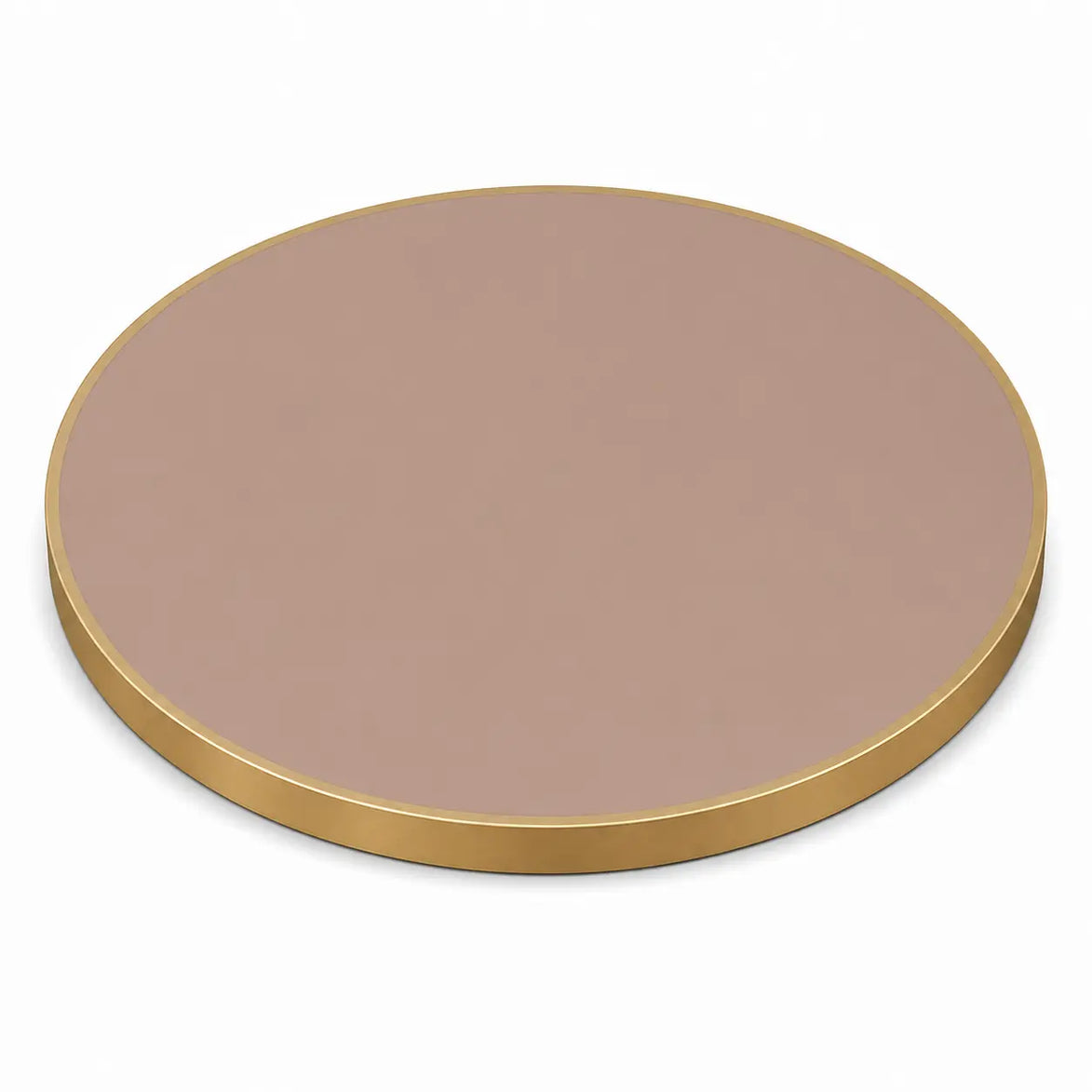 Plateau de table Capri rond – Chant laiton bakélisé