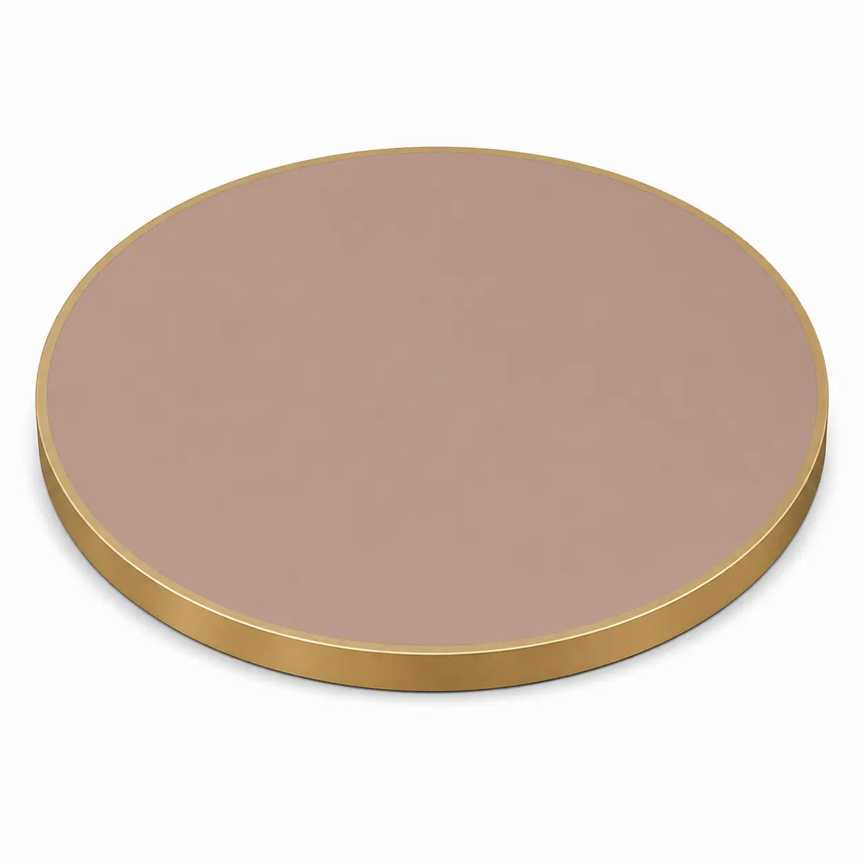 Plateau de table Capri rond – Chant laiton bakélisé