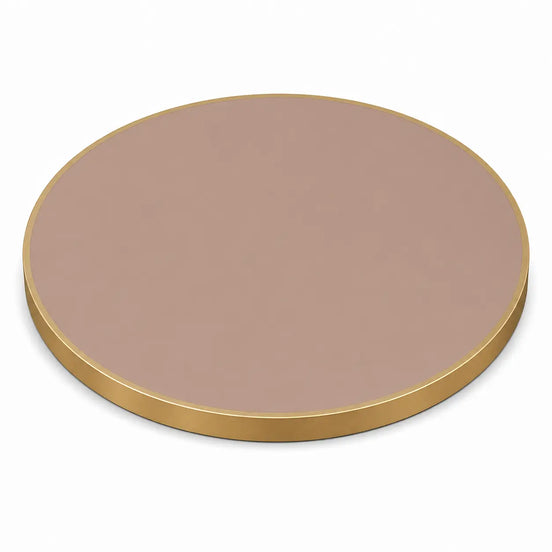 Plateau de table Capri rond – Chant laiton bakélisé