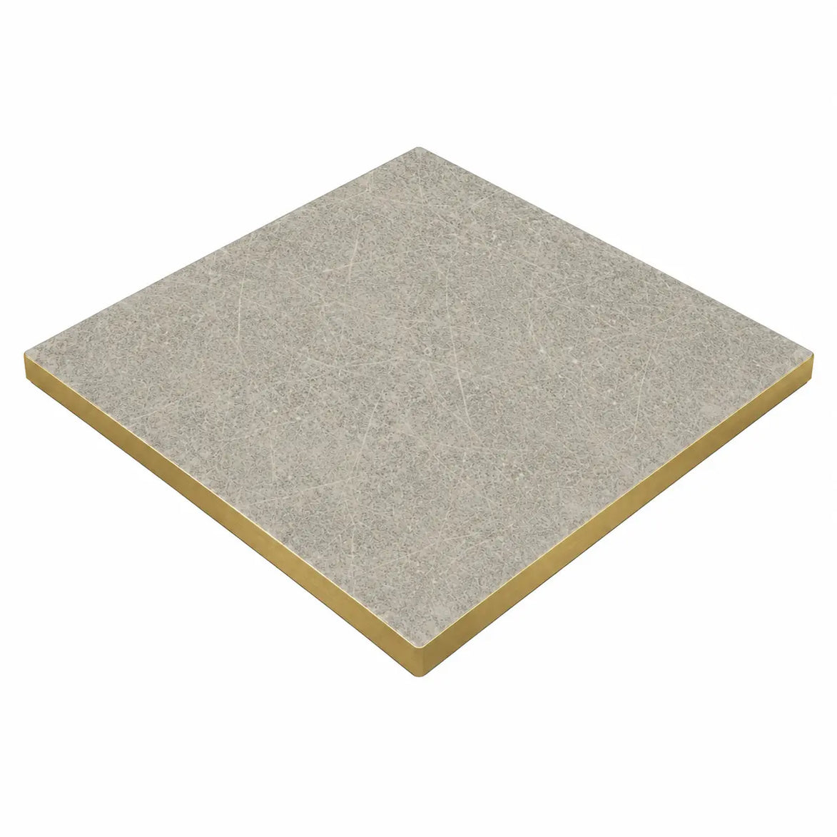 Plateau de table Capri carré – Chant PVC effet laiton