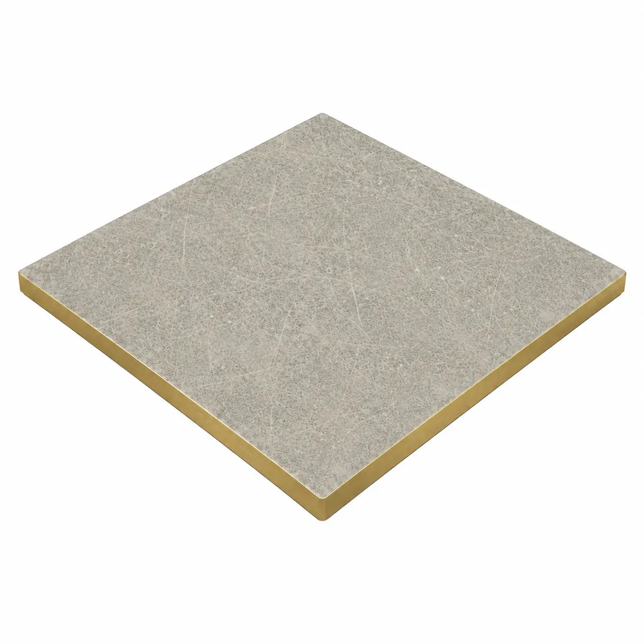 Plateau de table Capri carré – Chant PVC effet laiton