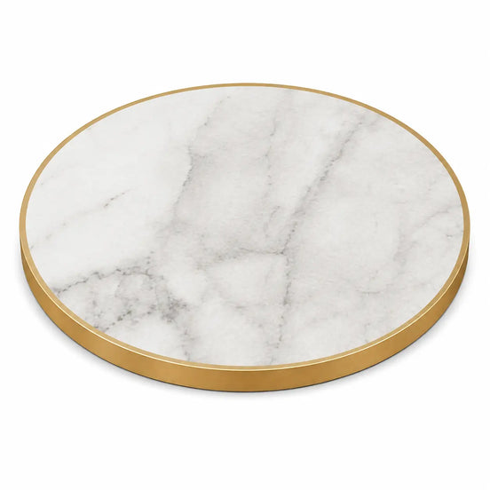 Plateau de table Capri rond – Chant laiton bakélisé