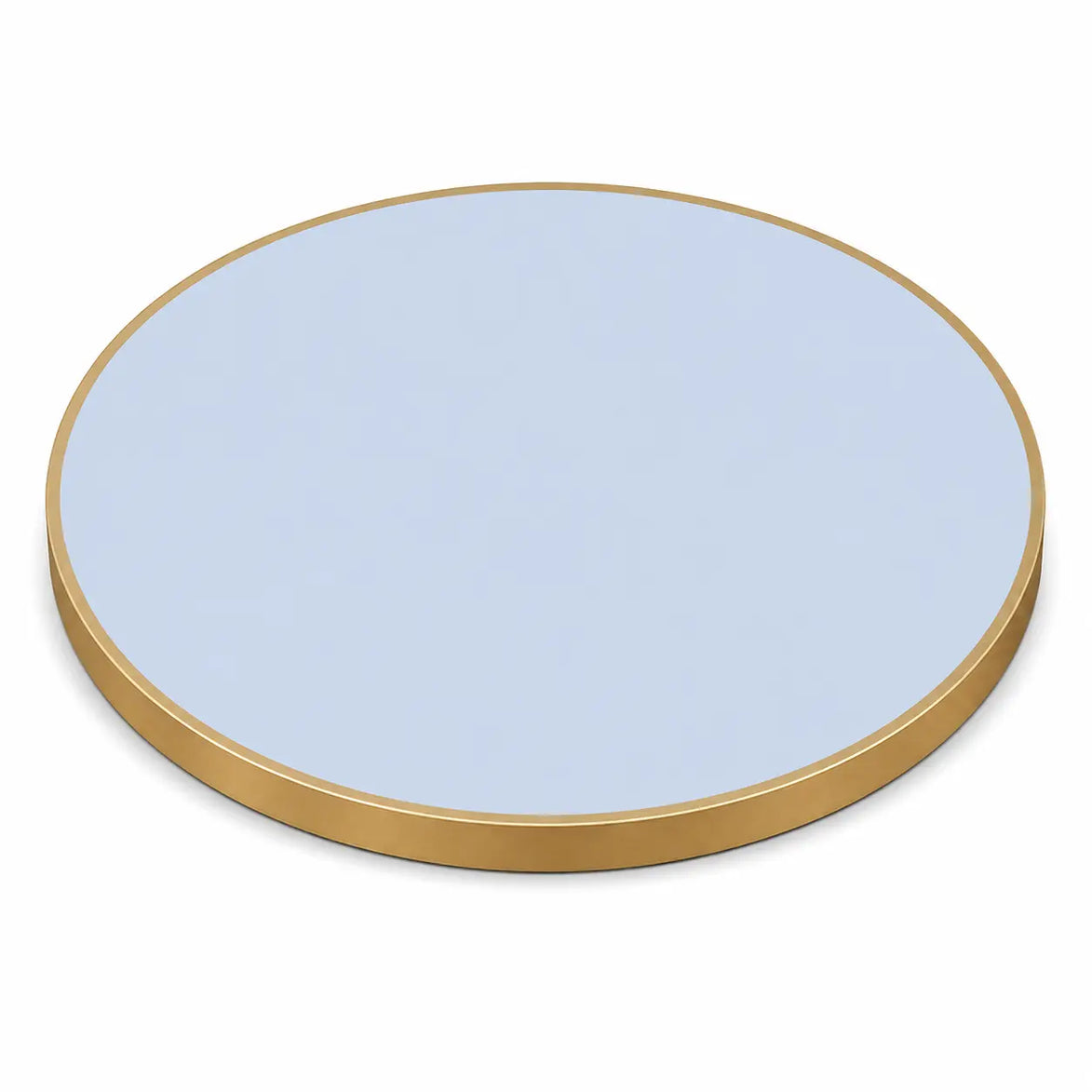 Plateau de table Capri rond – Chant laiton bakélisé