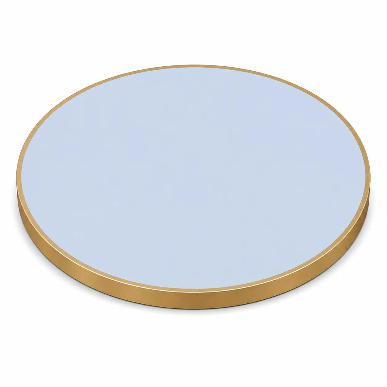 Plateau de table Capri rond – Chant laiton bakélisé