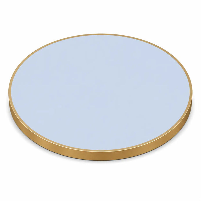Plateau de table Capri rond – Chant laiton bakélisé