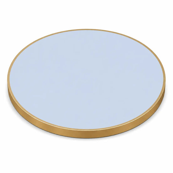Plateau de table Capri rond – Chant laiton bakélisé