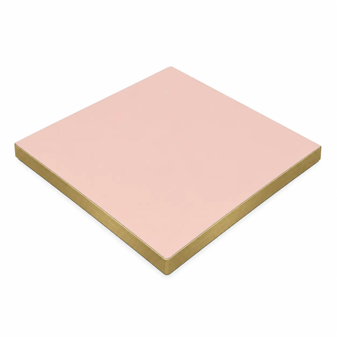 Plateau de table Capri carré – Chant PVC effet laiton