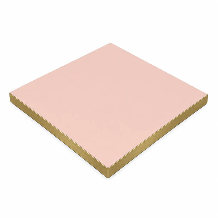 Plateau de table Capri carré – Chant PVC effet laiton